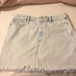 Light blue denim skirt
